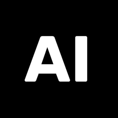 Oficiální ikona Evropské komise: písmena AI v černém kruhu